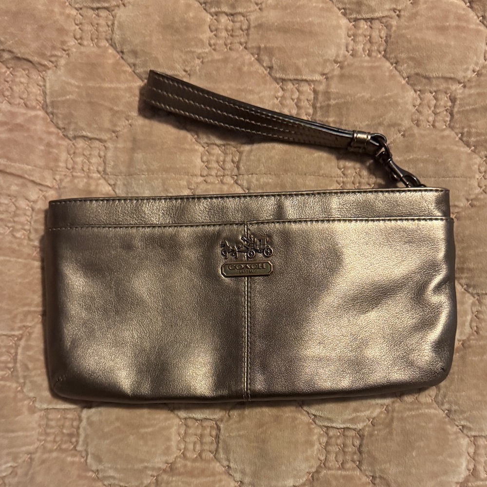 Coach Shimmering Gold Wristlet